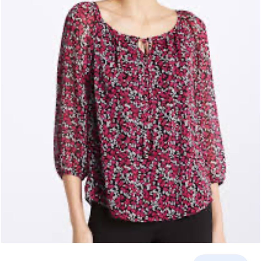 Fortune + Ivy Bennett Key Hole Blouse Red‎ Sz S Stitch Fix NWT